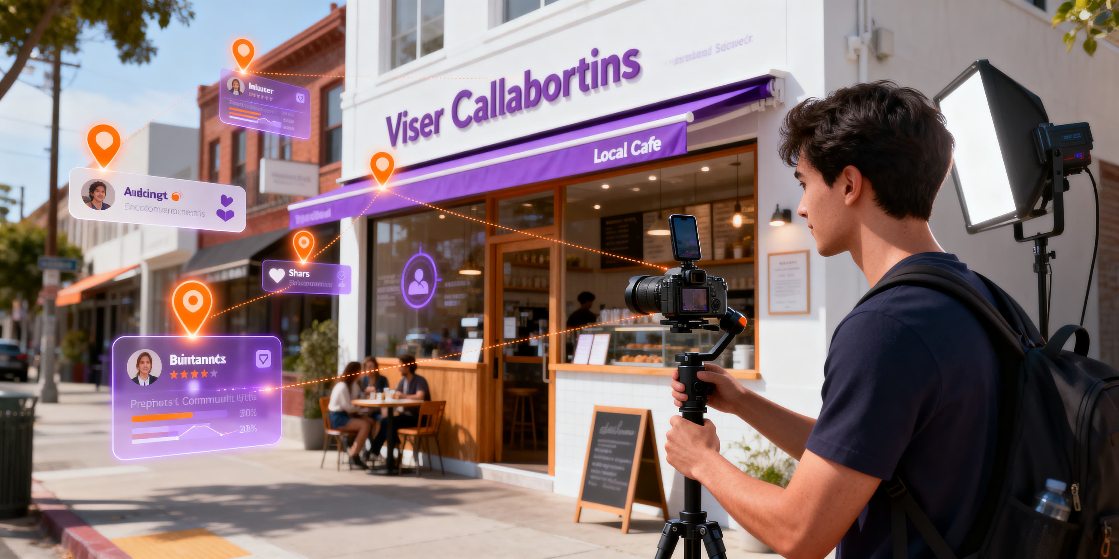 Creator trying a product on camera