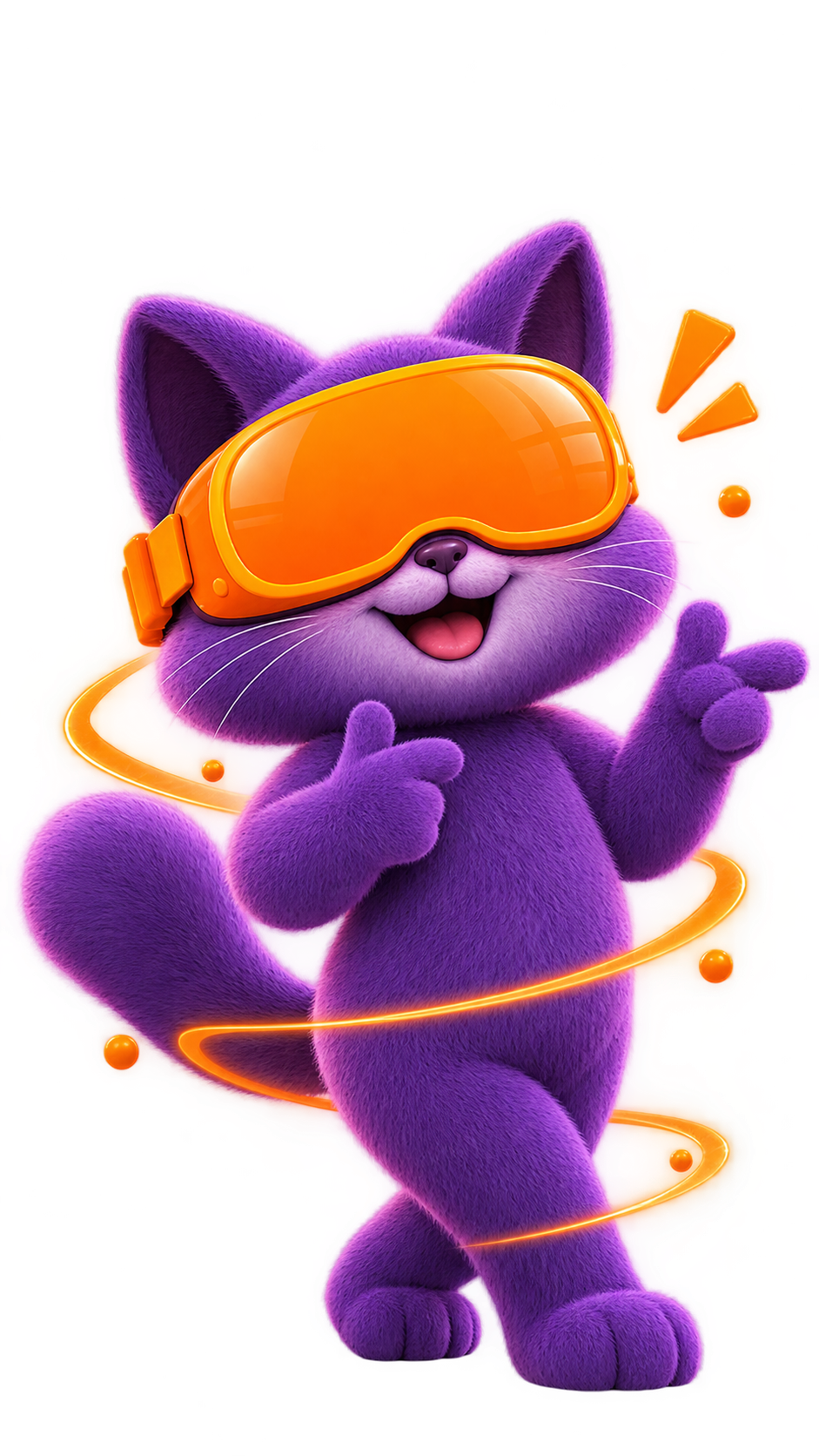 Viral Cat mascot giving a thumbs up